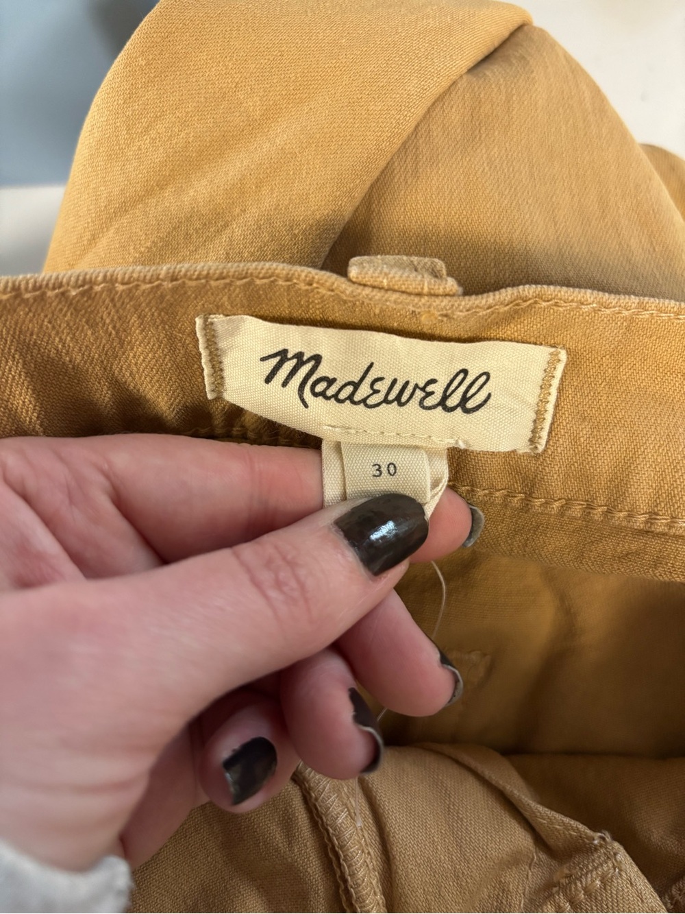 Madewell Emmett 2.0 wide leg crop balloon utility pants patch pockets khaki 30 - Picture 13 of 14
